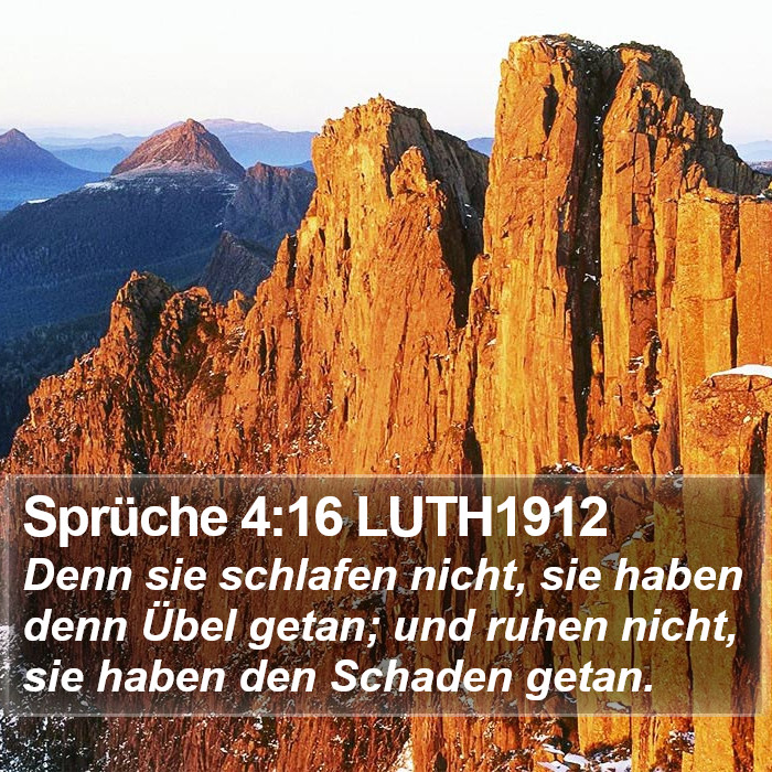 Sprüche 4:16 LUTH1912 Bible Study