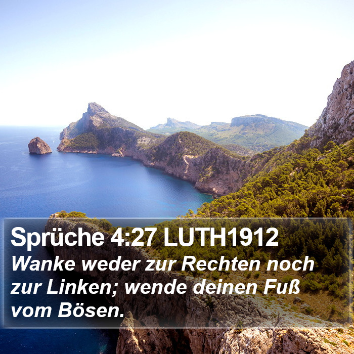 Sprüche 4:27 LUTH1912 Bible Study