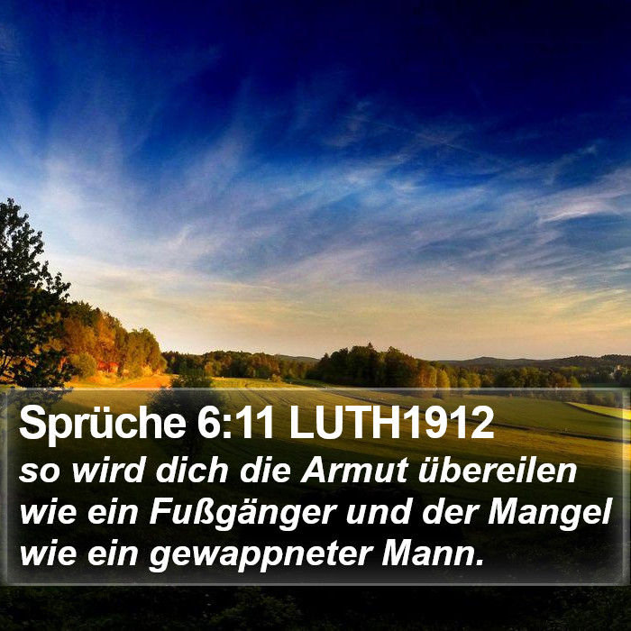 Sprüche 6:11 LUTH1912 Bible Study