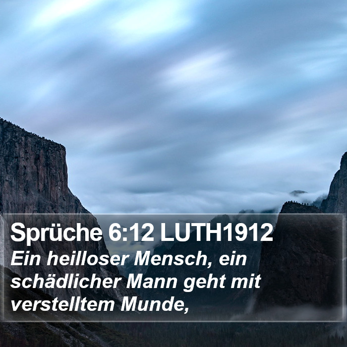 Sprüche 6:12 LUTH1912 Bible Study