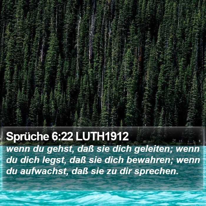 Sprüche 6:22 LUTH1912 Bible Study