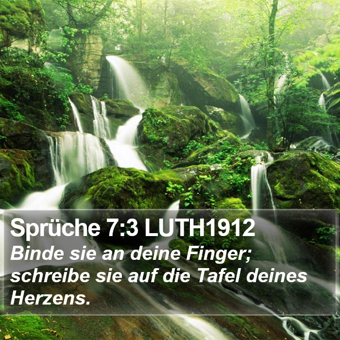 Sprüche 7:3 LUTH1912 Bible Study