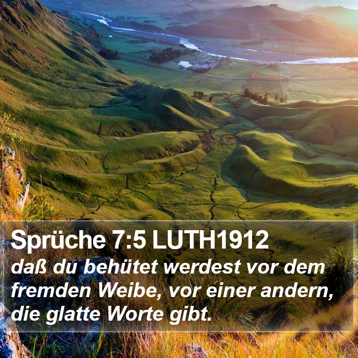 Sprüche 7:5 LUTH1912 Bible Study