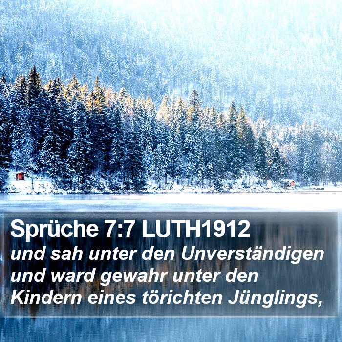 Sprüche 7:7 LUTH1912 Bible Study