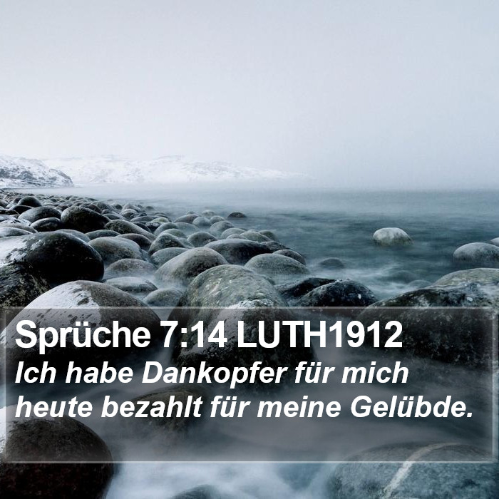 Sprüche 7:14 LUTH1912 Bible Study