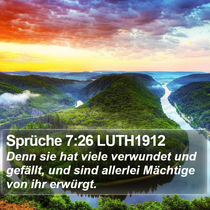 Sprüche 7:26 LUTH1912 Bible Study