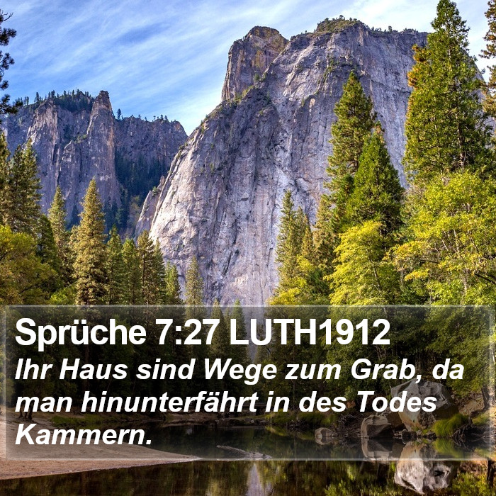 Sprüche 7:27 LUTH1912 Bible Study