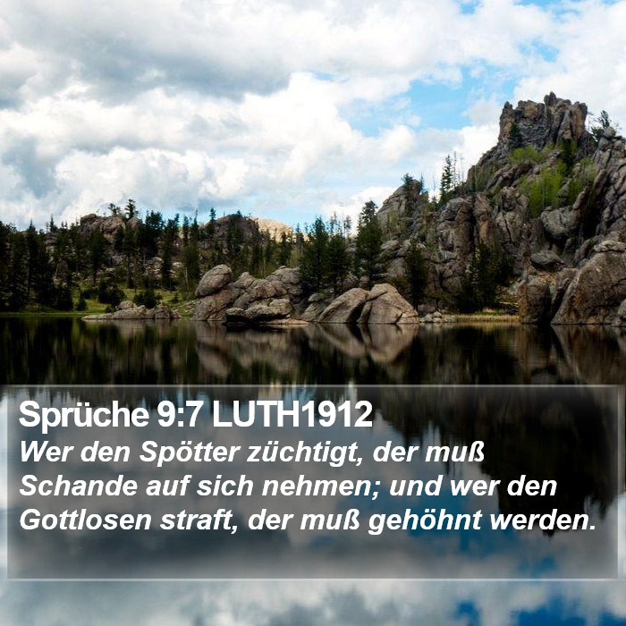 Sprüche 9:7 LUTH1912 Bible Study