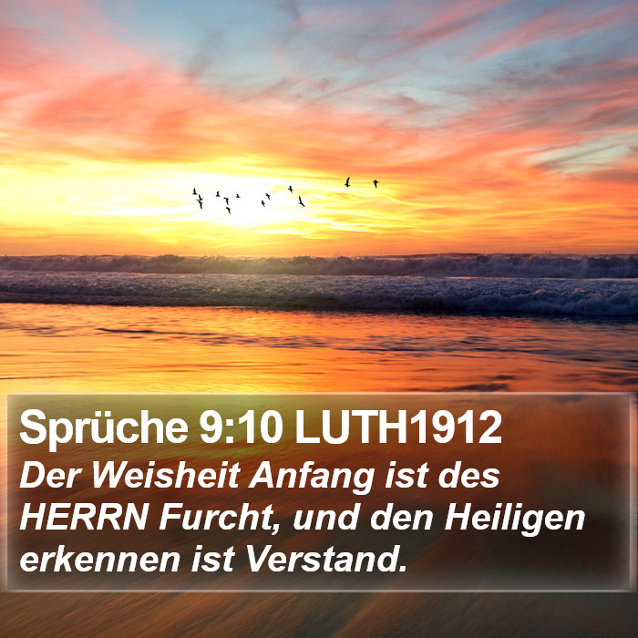 Sprüche 9:10 LUTH1912 Bible Study