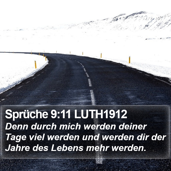 Sprüche 9:11 LUTH1912 Bible Study