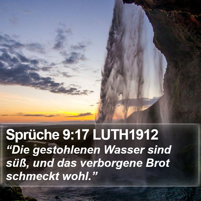 Sprüche 9:17 LUTH1912 Bible Study