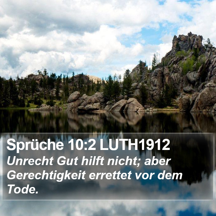 Sprüche 10:2 LUTH1912 Bible Study