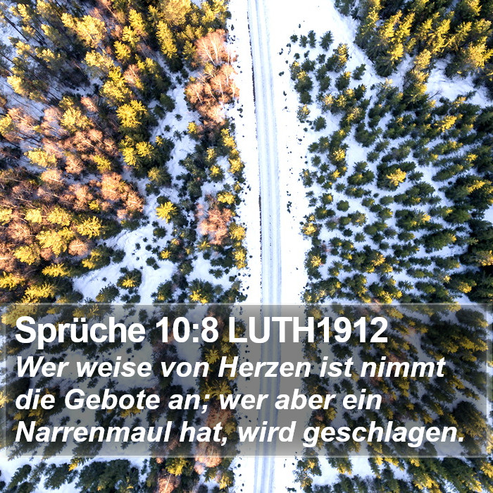 Sprüche 10:8 LUTH1912 Bible Study