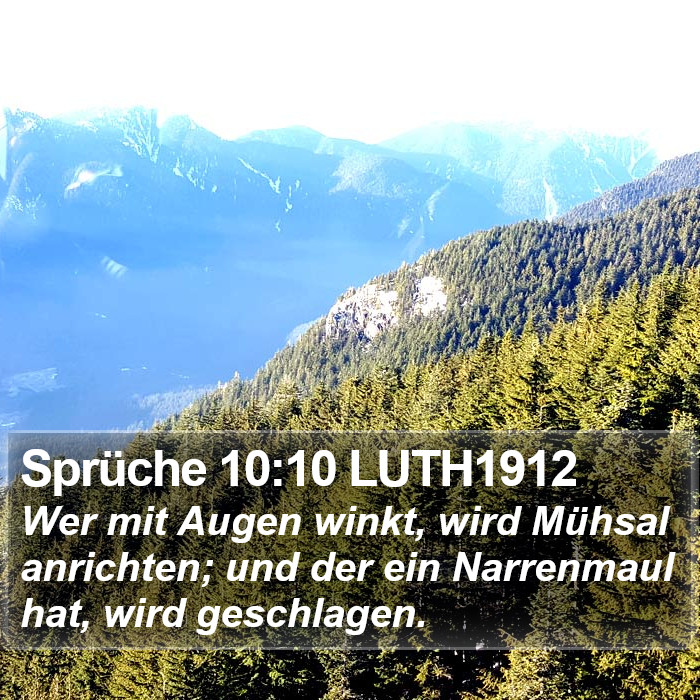 Sprüche 10:10 LUTH1912 Bible Study