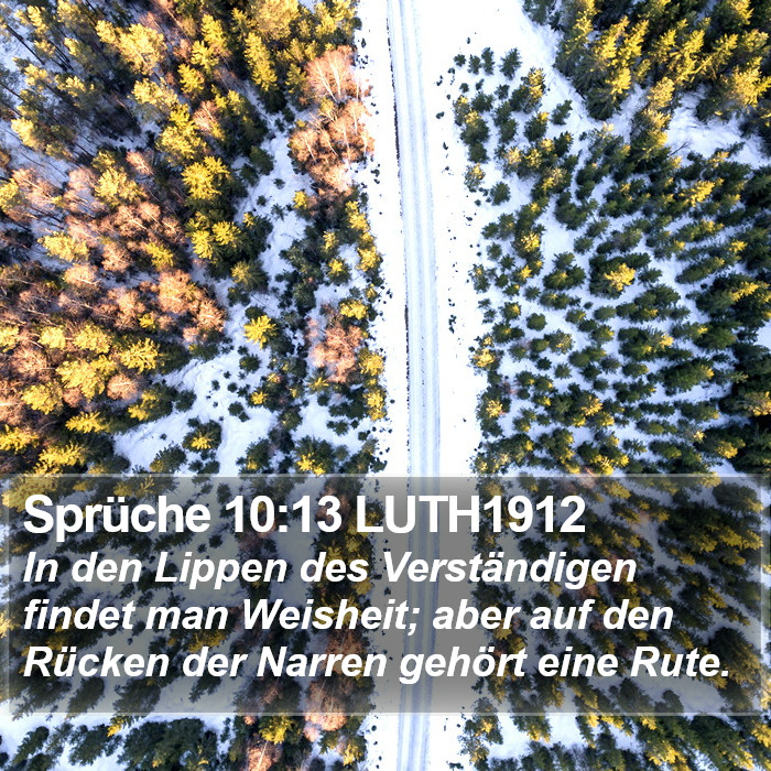 Sprüche 10:13 LUTH1912 Bible Study