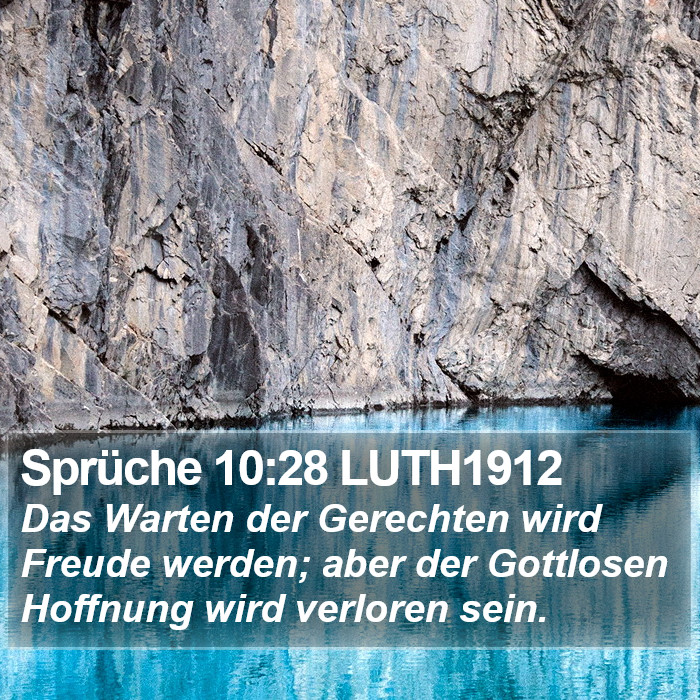 Sprüche 10:28 LUTH1912 Bible Study