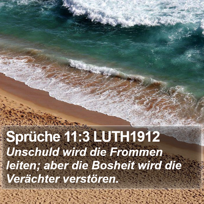 Sprüche 11:3 LUTH1912 Bible Study