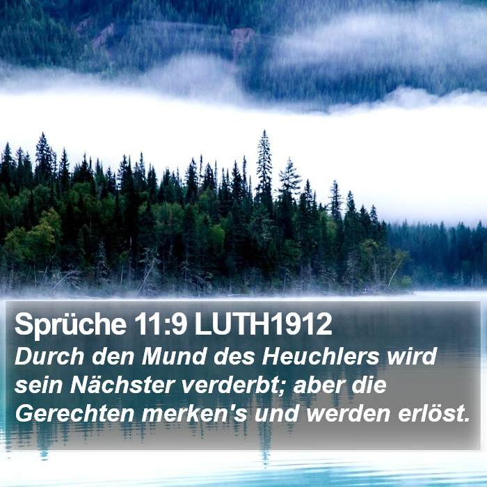 Sprüche 11:9 LUTH1912 Bible Study