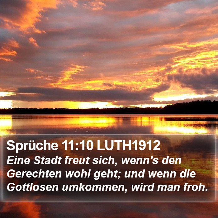 Sprüche 11:10 LUTH1912 Bible Study