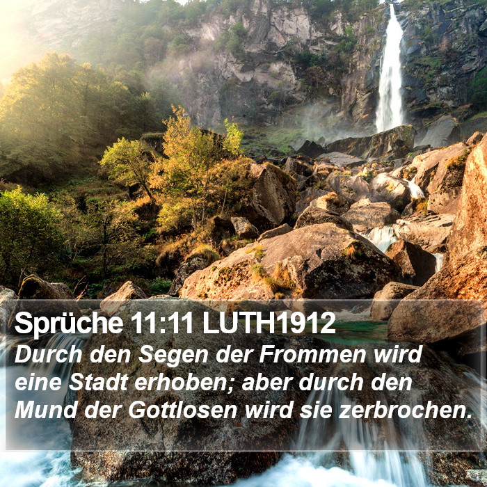 Sprüche 11:11 LUTH1912 Bible Study