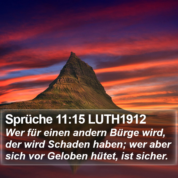 Sprüche 11:15 LUTH1912 Bible Study