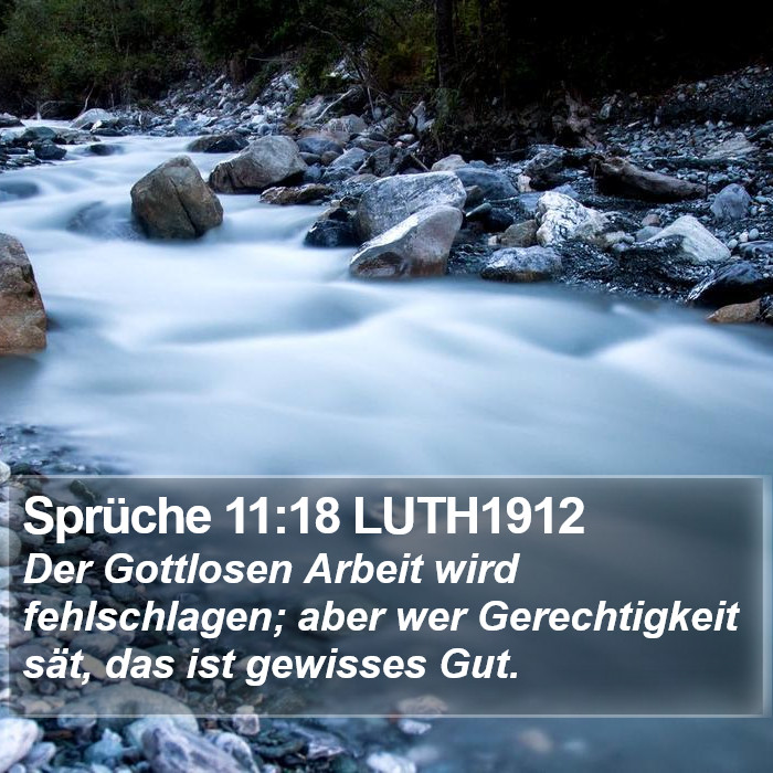 Sprüche 11:18 LUTH1912 Bible Study