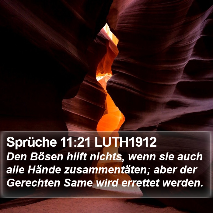 Sprüche 11:21 LUTH1912 Bible Study