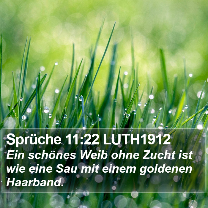 Sprüche 11:22 LUTH1912 Bible Study