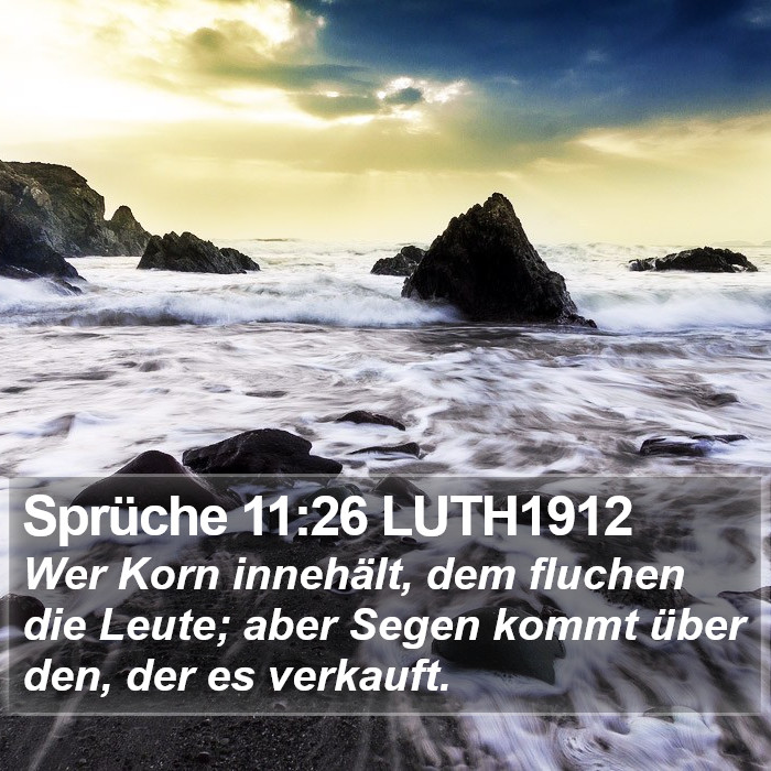 Sprüche 11:26 LUTH1912 Bible Study