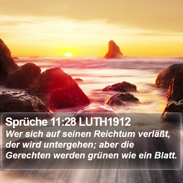 Sprüche 11:28 LUTH1912 Bible Study