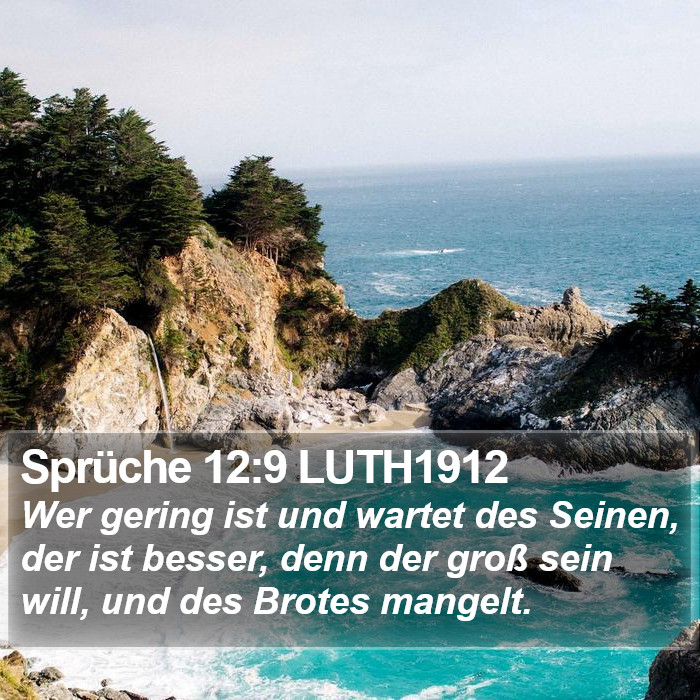 Sprüche 12:9 LUTH1912 Bible Study