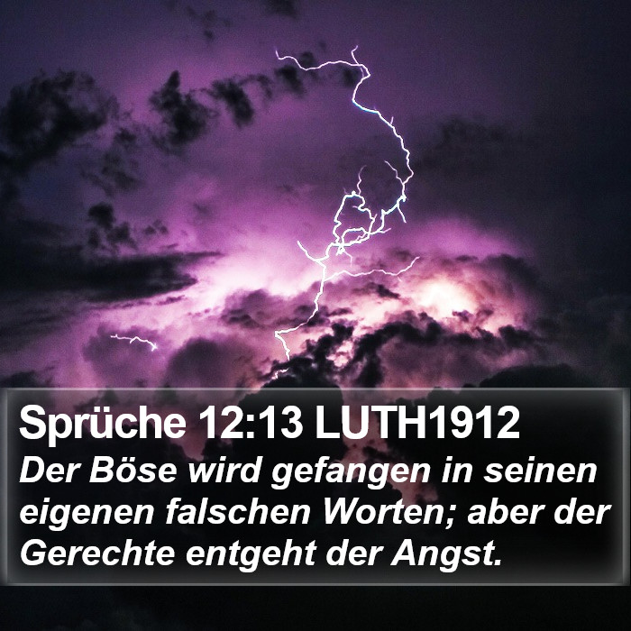 Sprüche 12:13 LUTH1912 Bible Study