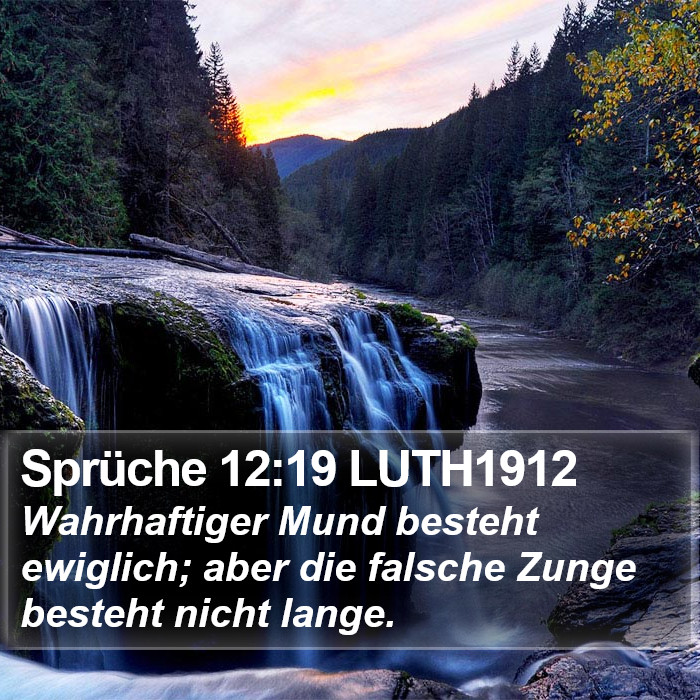 Sprüche 12:19 LUTH1912 Bible Study
