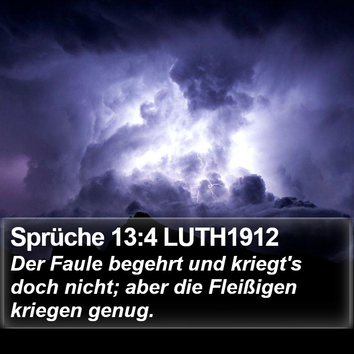 Sprüche 13:4 LUTH1912 Bible Study