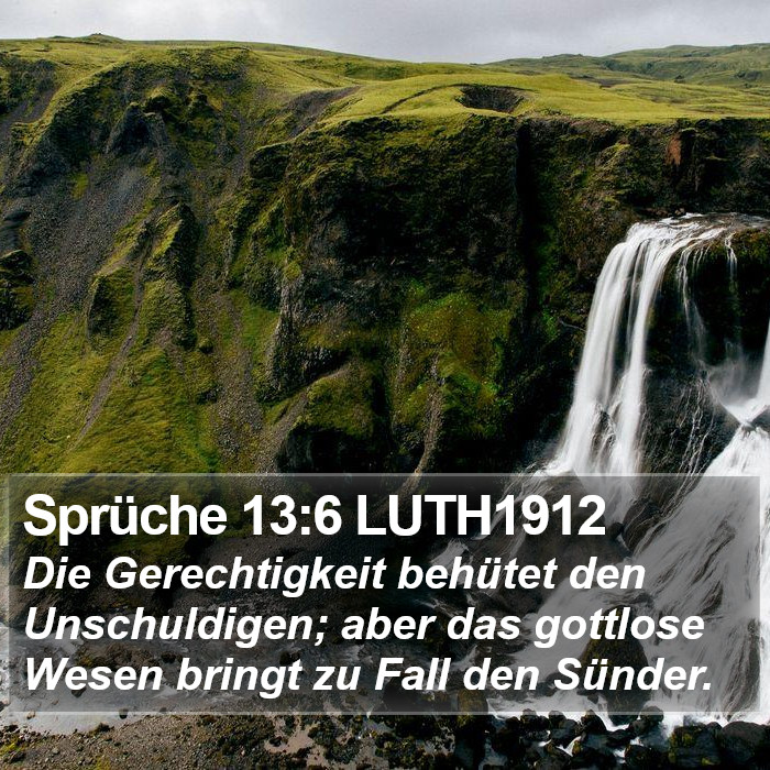 Sprüche 13:6 LUTH1912 Bible Study