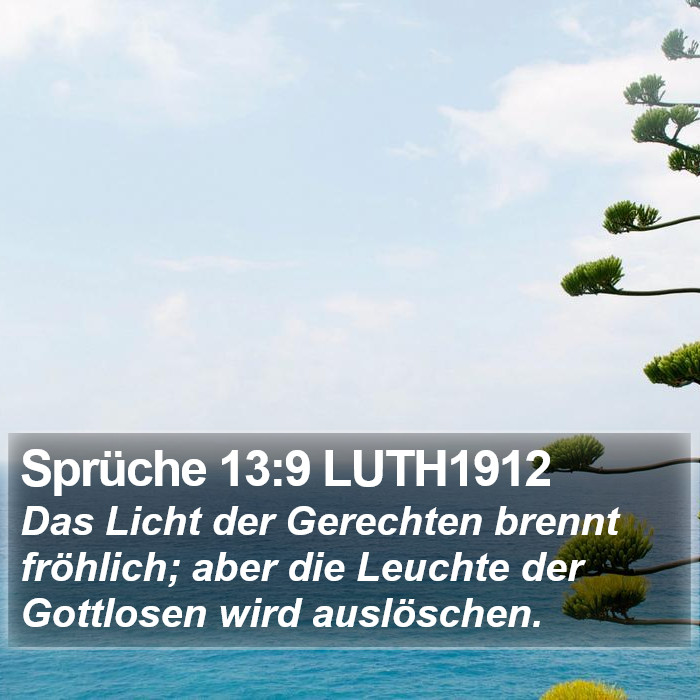 Sprüche 13:9 LUTH1912 Bible Study