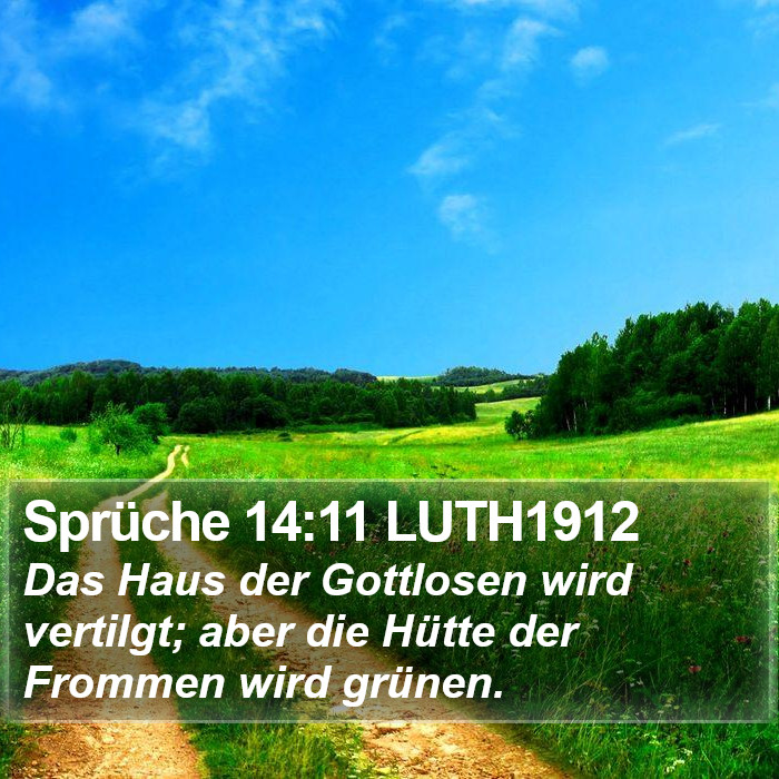 Sprüche 14:11 LUTH1912 Bible Study