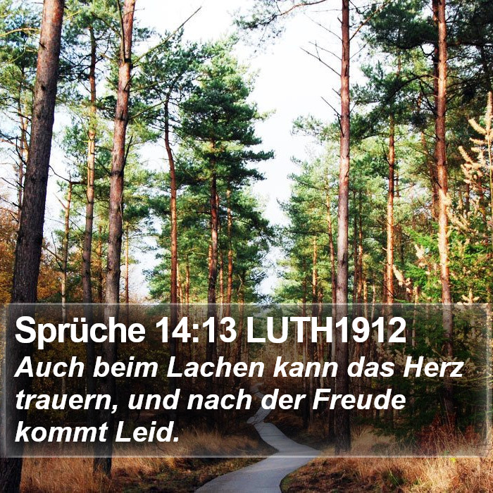 Sprüche 14:13 LUTH1912 Bible Study