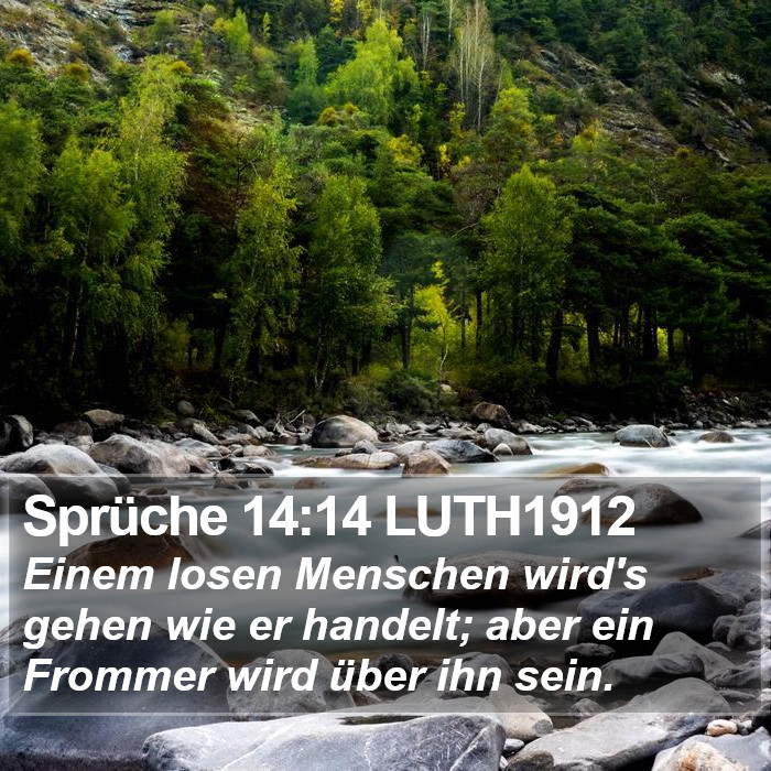 Sprüche 14:14 LUTH1912 Bible Study