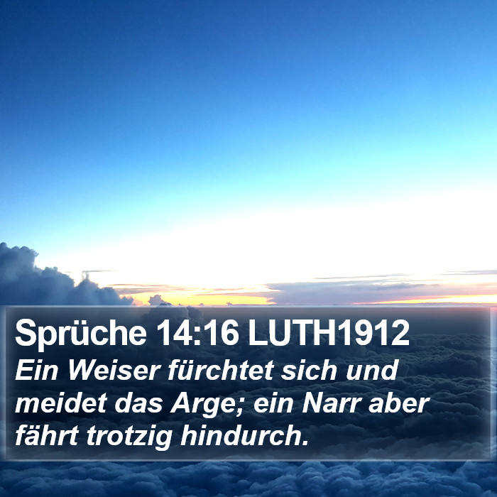 Sprüche 14:16 LUTH1912 Bible Study