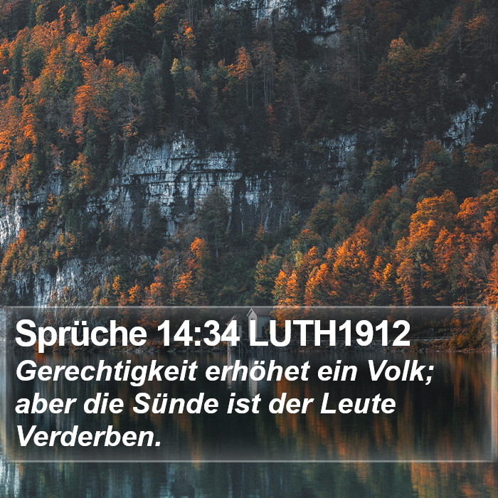 Sprüche 14:34 LUTH1912 Bible Study