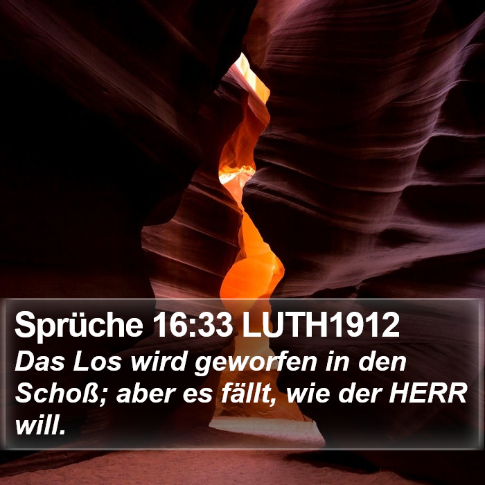 Sprüche 16:33 LUTH1912 Bible Study