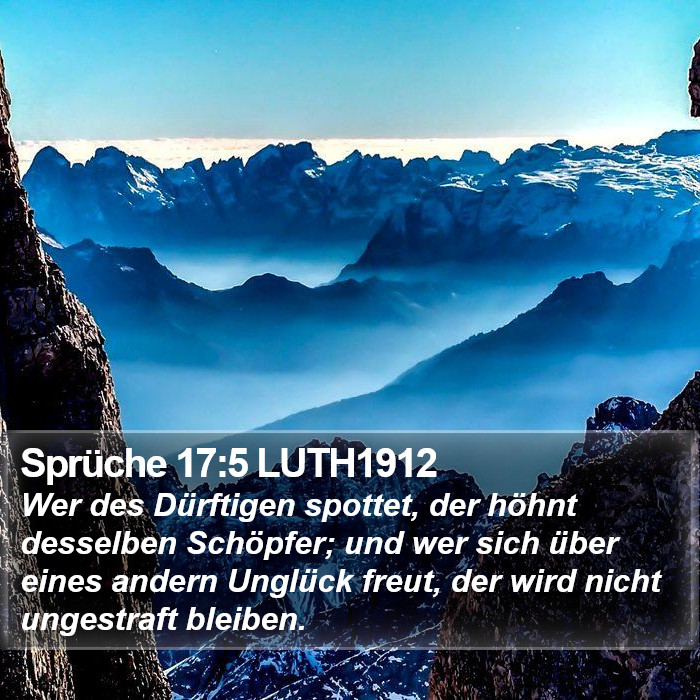 Sprüche 17:5 LUTH1912 Bible Study