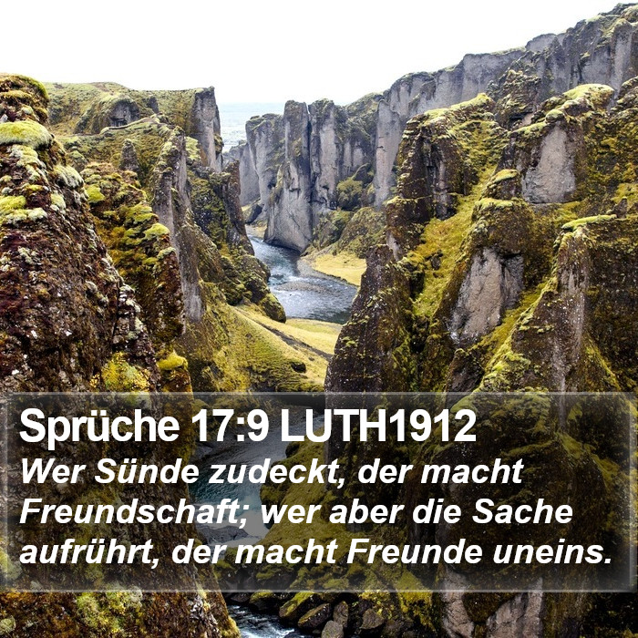 Sprüche 17:9 LUTH1912 Bible Study