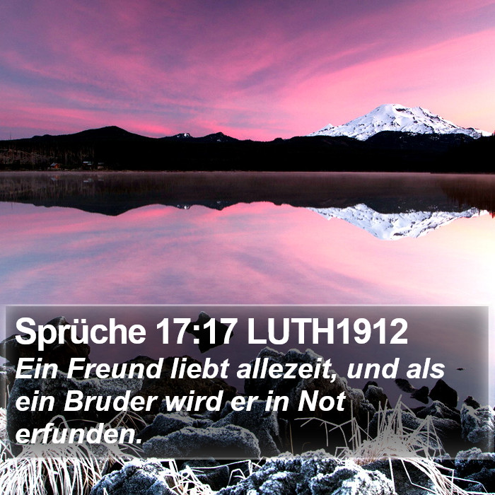 Sprüche 17:17 LUTH1912 Bible Study