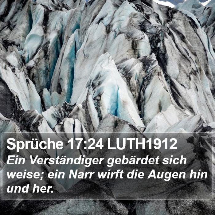 Sprüche 17:24 LUTH1912 Bible Study