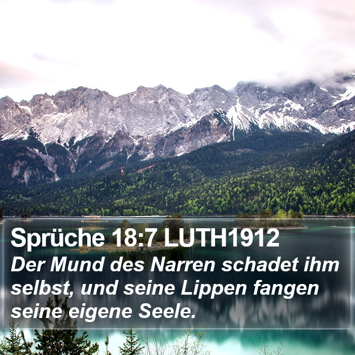 Sprüche 18:7 LUTH1912 Bible Study