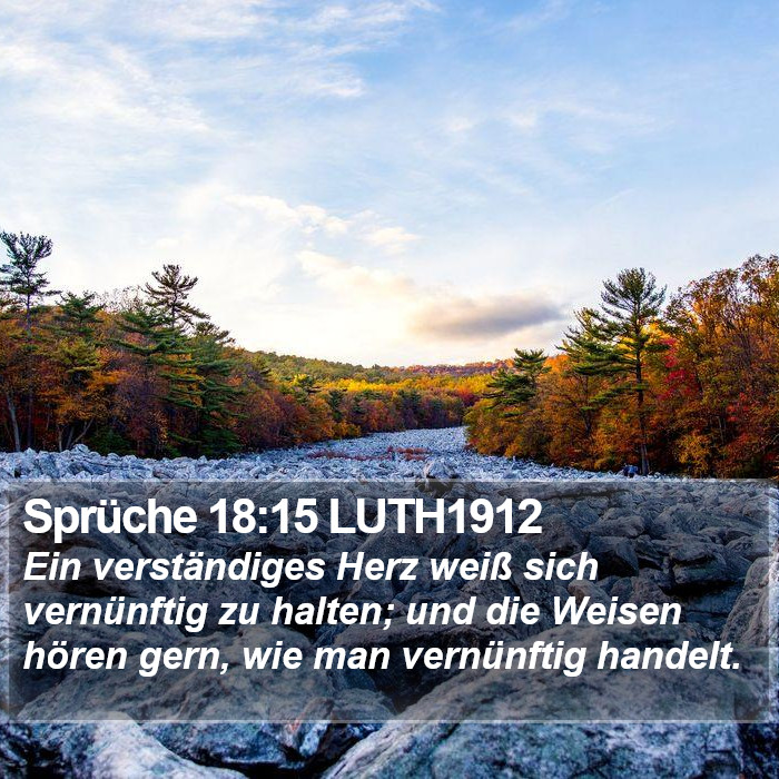 Sprüche 18:15 LUTH1912 Bible Study