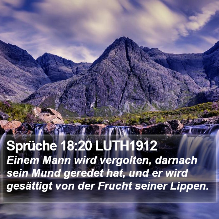 Sprüche 18:20 LUTH1912 Bible Study
