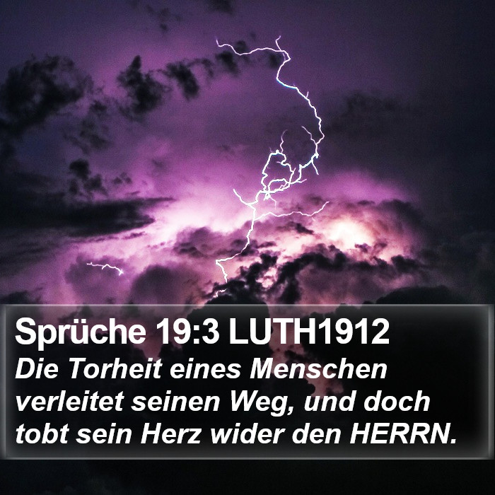 Sprüche 19:3 LUTH1912 Bible Study